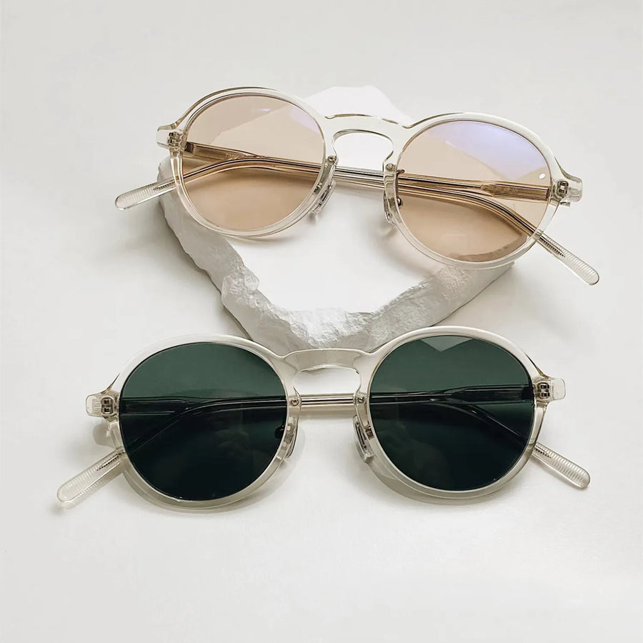 Black Mask Unisex Full Rim Acetate Oval Polarized Sunglasses Sunglasses Black Mask   