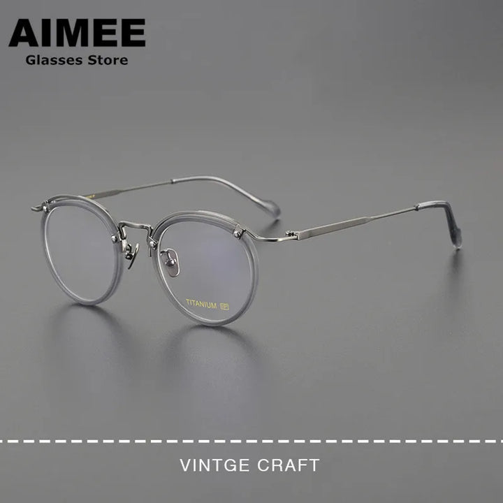 Aimee Unisex Full Rim Round Titanium Acetate Eyeglasses 2536 Full Rim Aimee   