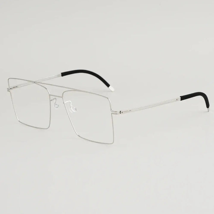 Aimee Unisex Full Rim Square Double Bridge Titanium Eyeglasses  481476 FuzWeb