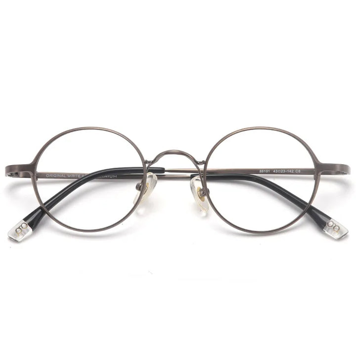 Muzz Women's Full Rim Round Titanium Eyeglasses 88101