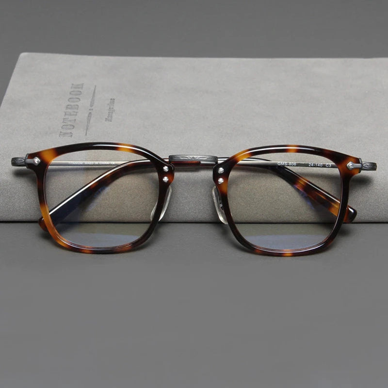 Blackmask Unisex Full Rim Square Titanium Eyeglasses B806