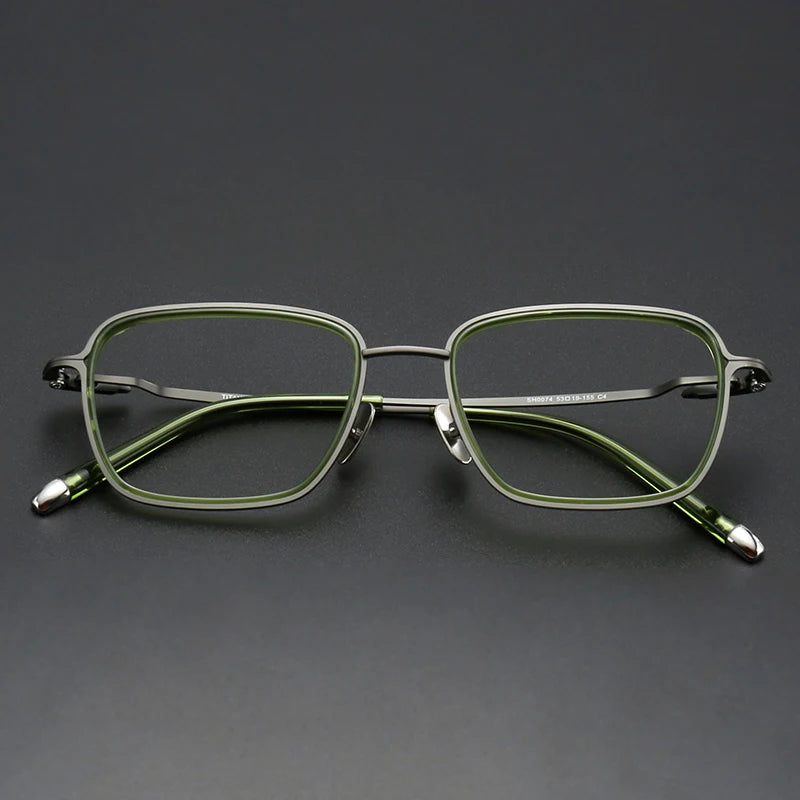 Muzz SH0074 men's square titanium acetate prescription eyeglasses — view 6