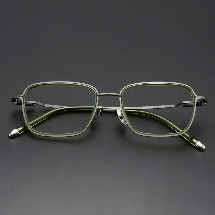 Muzz SH0074 men's square titanium acetate prescription eyeglasses — view 6