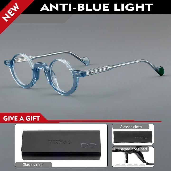 Vicky Unisex Full Rim Round Thick Acetate Reading Glasses 623202