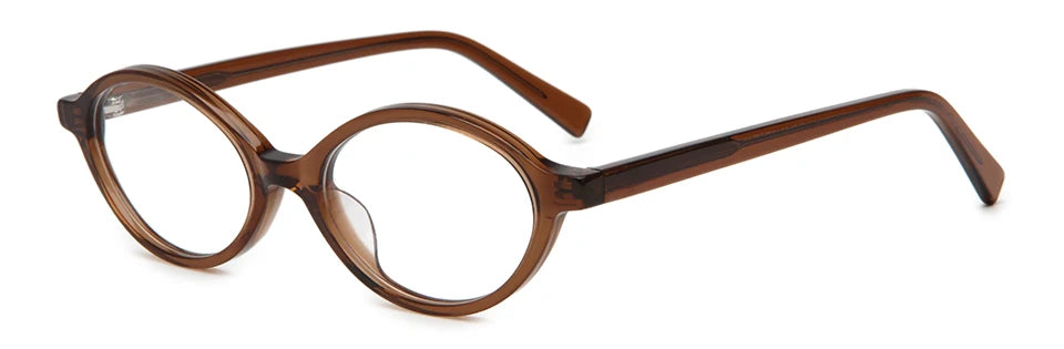 Esnbie Women's Full Rim Oval Acetate Eyeglasses 240809