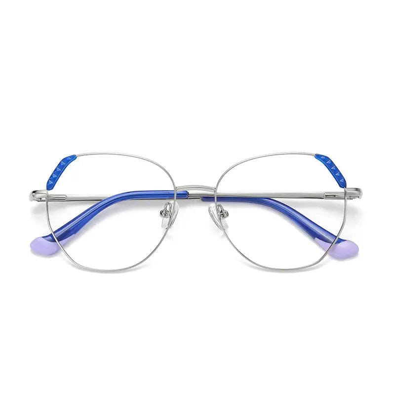 Vicky Unisex Full Rim Polygon Alloy Reading Glasses 3015.