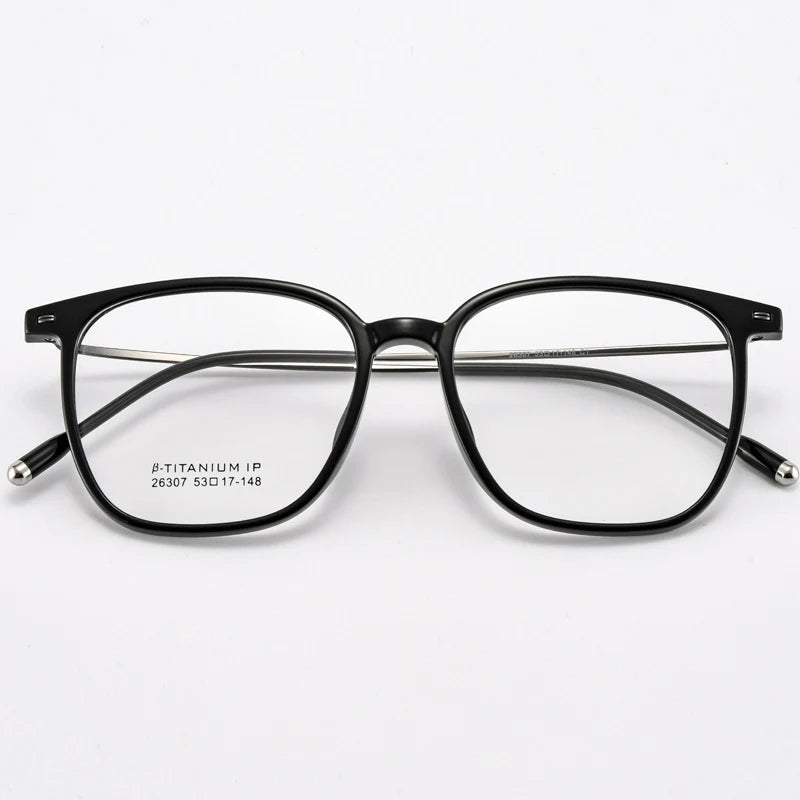 Yimaruili Unisex Full Rim Square TR-90 Titanium Eyeglasses 26307 — view 3 | Yimaruili at FuzWeb