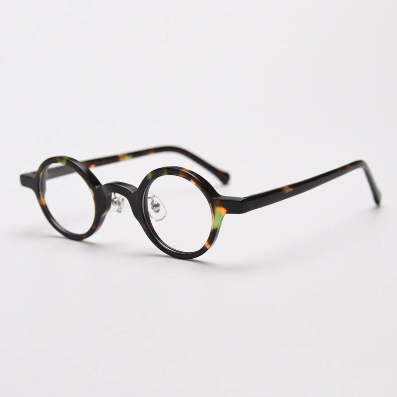 Black Mask Unisex Full Rim Round Acetate Eyeglasses BM-98650