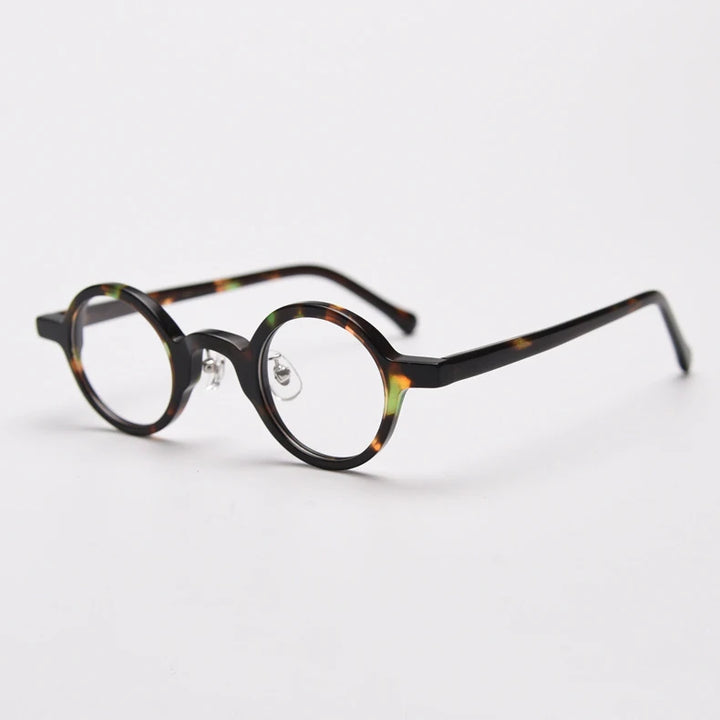 Black Mask Unisex Full Rim Round Acetate Eyeglasses BM-98650