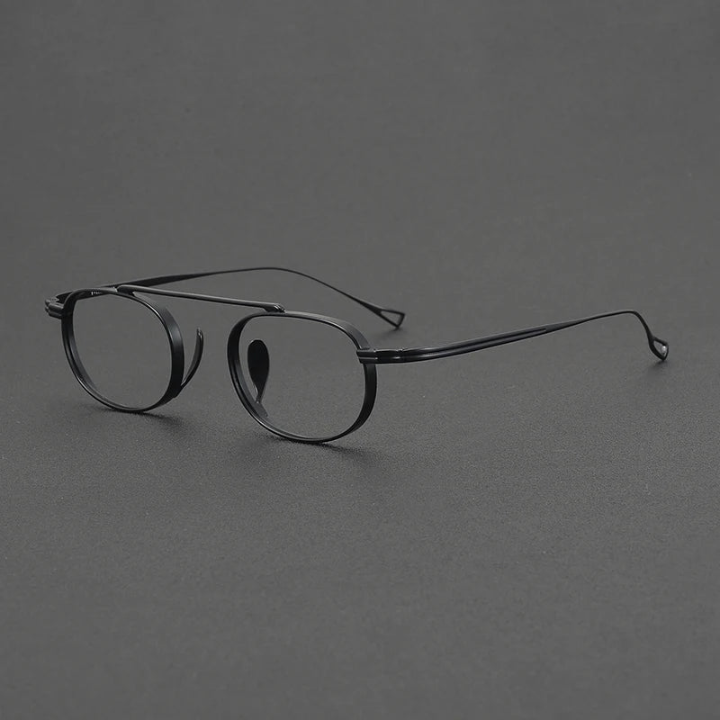 Muzz Unisex Full Rim Oval Square Titanium Eyeglasses 39504