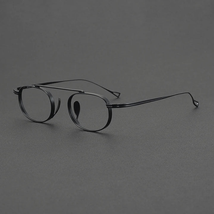 Muzz Unisex Full Rim Oval Square Titanium Eyeglasses 39504