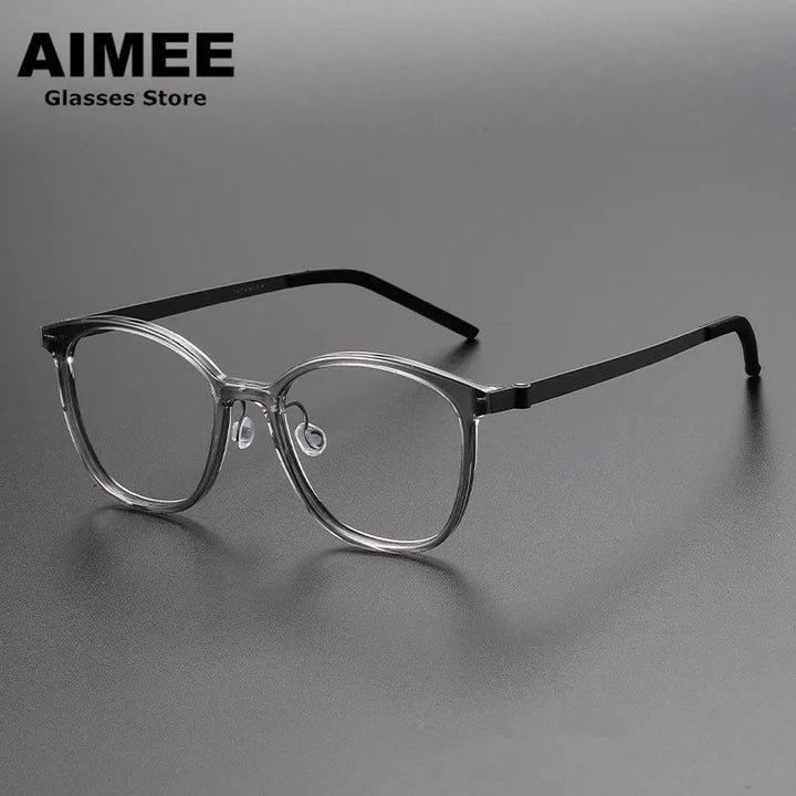 Aimee Women's Full Rim Square Acetate Titanium Eyeglasses 41851