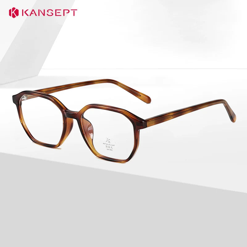Kansept Unisex Full Rim Polygon Square Tr 90 Acetate Reading Glasses 29189