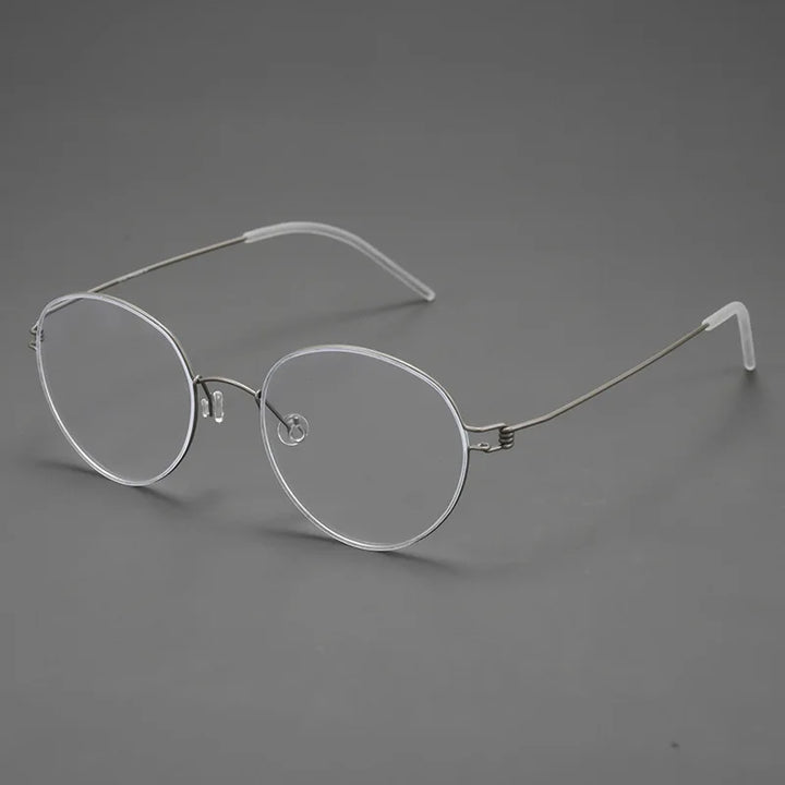 Momoja Women's Full Rim Round Screwless Titanium Eyeglasses 70176