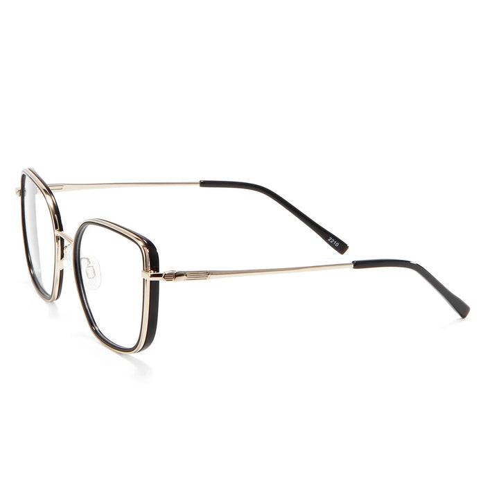 Esnbie Unisex Full Rim Square Cat Eye Titanium Eyeglasses 22029 Full Rim Esnbie   