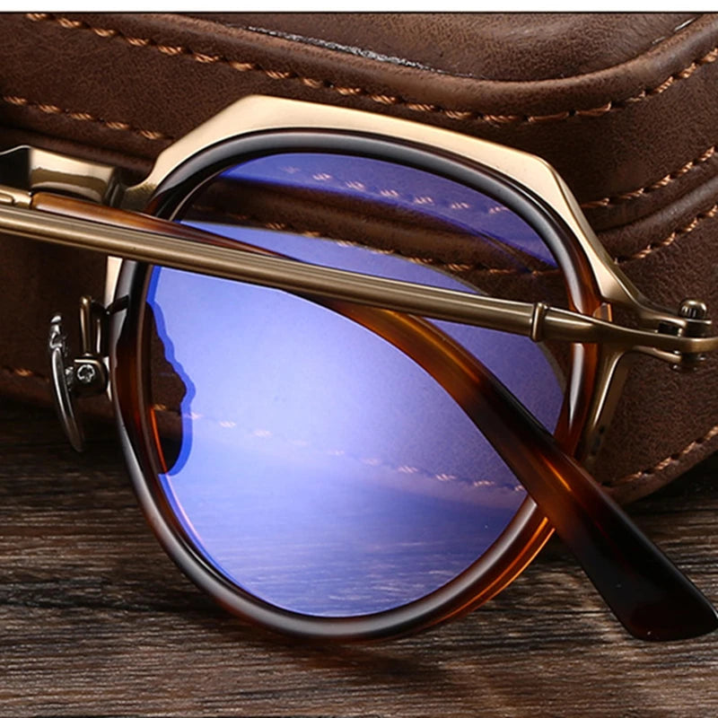 Black Mask Unisex Full Rim Round Titanium Eyeglasses BM-A5872