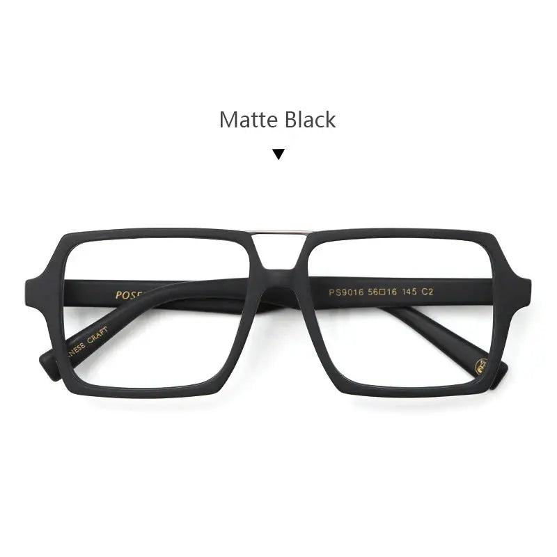 Hdcrafter Semi Rim Double Bridge Square Acetate Wood Frames 901600 Hdcrafter Eyeglasses