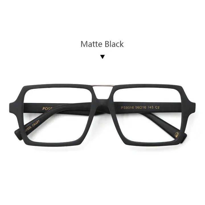 Hdcrafter Semi Rim Double Bridge Square Acetate Wood Frames 901600 Hdcrafter Eyeglasses