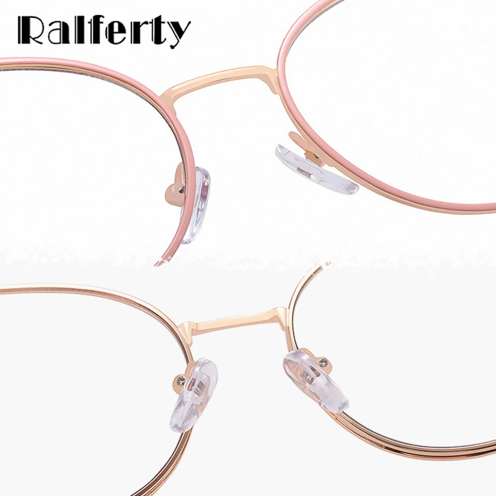 Ralferty Women's Full Rim Oval Cat Eye Alloy Eyeglasses R81166 Full Rim Ralferty   