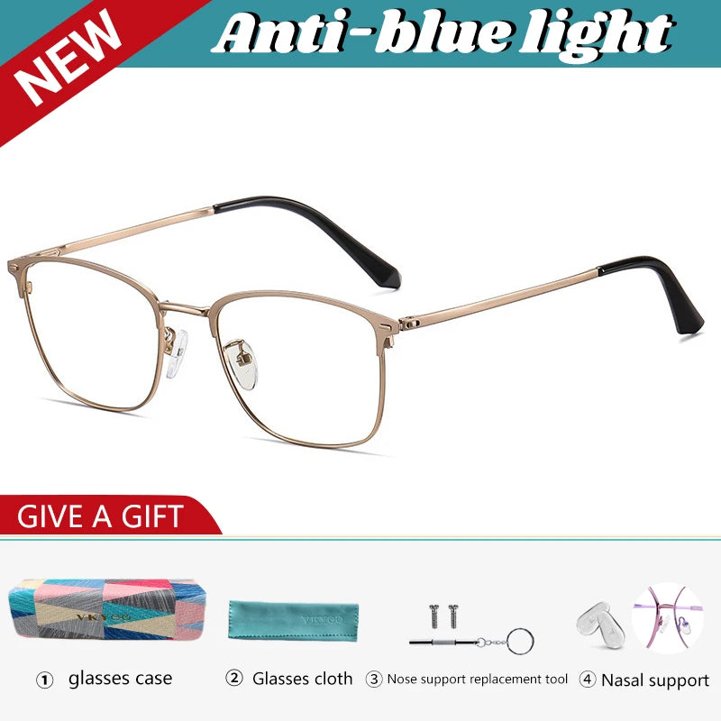 Vicky Women's Full Rim Square Stainless Steel Reading Glasses 633617