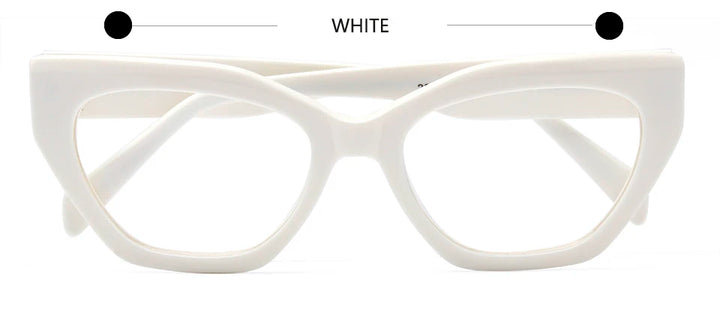 Esnbie Unisex Full Rim Polygon Square Acetate Eyeglasses 23021