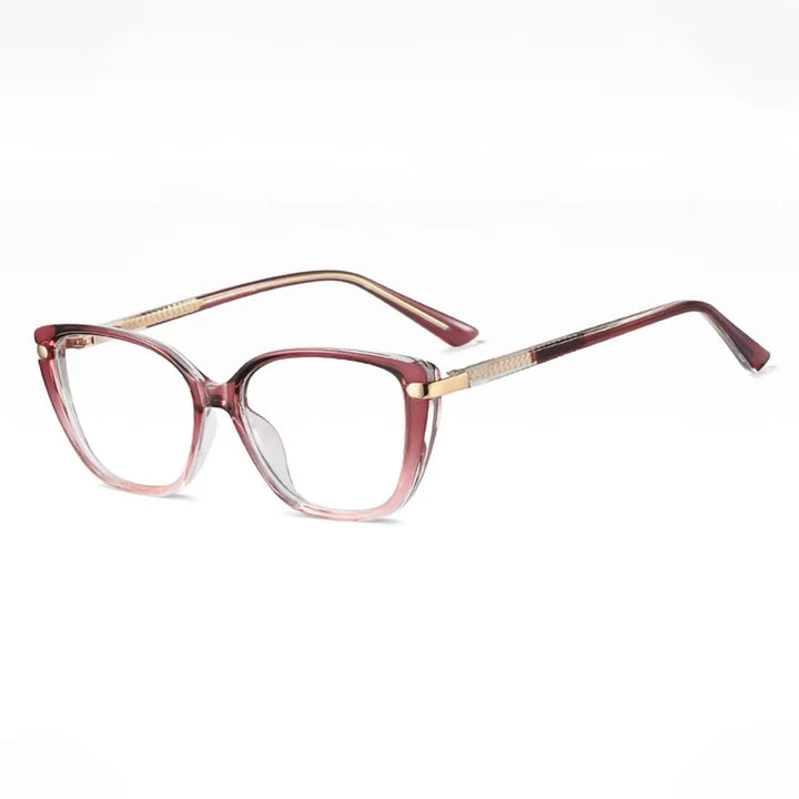 Ralferty Women's Full Rim Square Tr 90 Cp Alloy Eyeglasses 82278