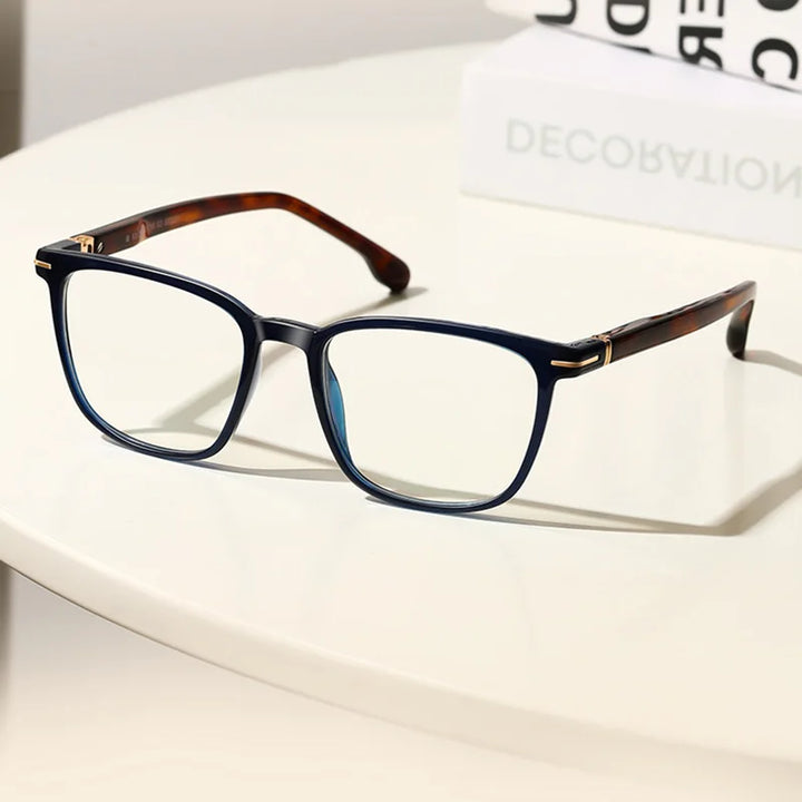 Reven Jate Unisex Full Rim Square Acetate Prescription Eyeglasses 32205 - view 3