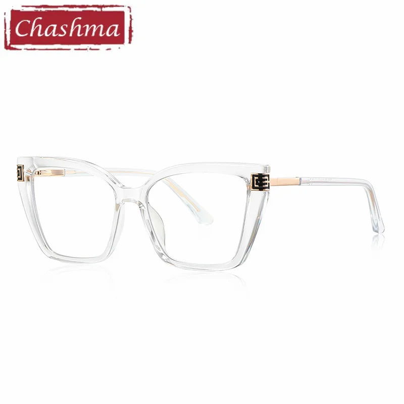 Chashma Ochki Women's Full Rim Cat Eye Tr 90 Alloy Eyeglasses 882260