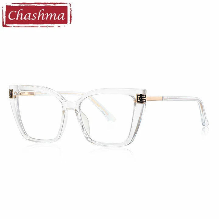 Chashma Ochki Women's Full Rim Cat Eye Tr 90 Alloy Eyeglasses 882260