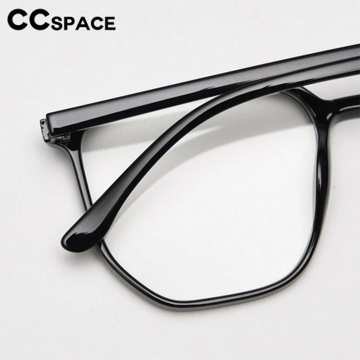 CCspace Unisex Full Rim Polygon Square Tr 90 Titanium Eyeglasses 30833 Full Rim CCSpace   