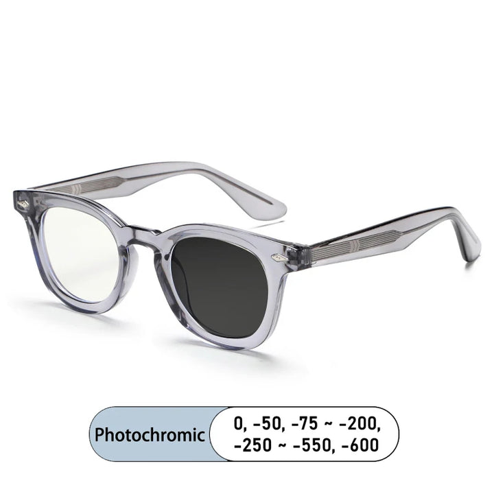Kocolior Unisex Full Rim Square Tr 90 Alloy Photochromic Reading Glasses 682530
