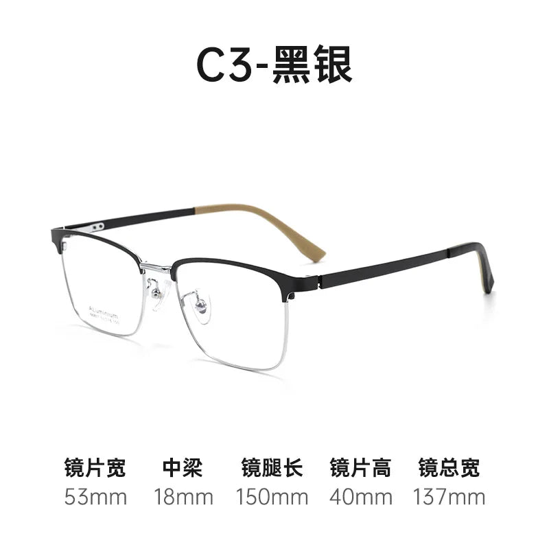 Bclear Women's Full Rim Square Aluminum Magnesium Eyeglasses 668073