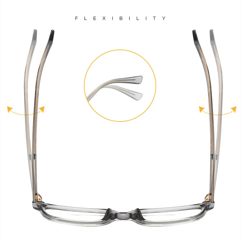 Kocolior Unisex Full Rim Square Acetate Alloy Hyperopic Reading Glasses 2021b Reading Glasses Kocolior   