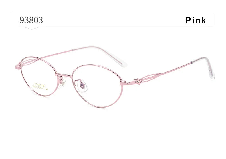 Gmei Optical 93803 women's oval titanium prescription eyeglasses — view 4