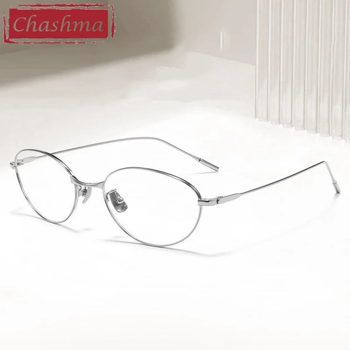 Chashma Unisex Full Rim Oval Square Titanium Reading Glasses 930883