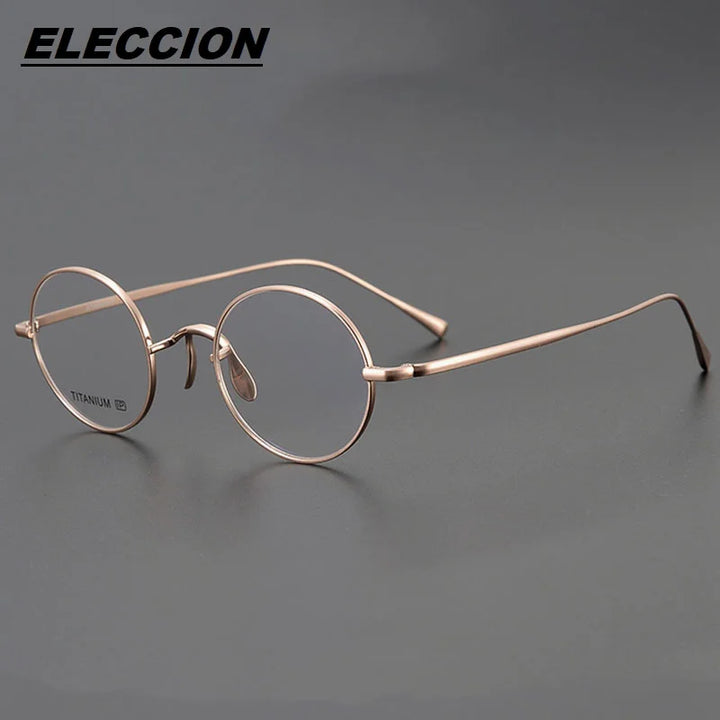 Eleccion Women's Full Rim Round Titanium Eyeglasses 41248