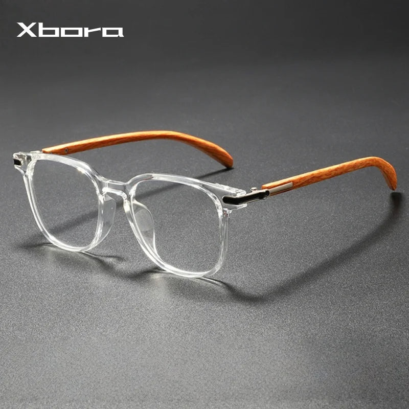 Xbora Unisex Full Rim Square Oval Tr 90 Alloy Eyeglasses 86015