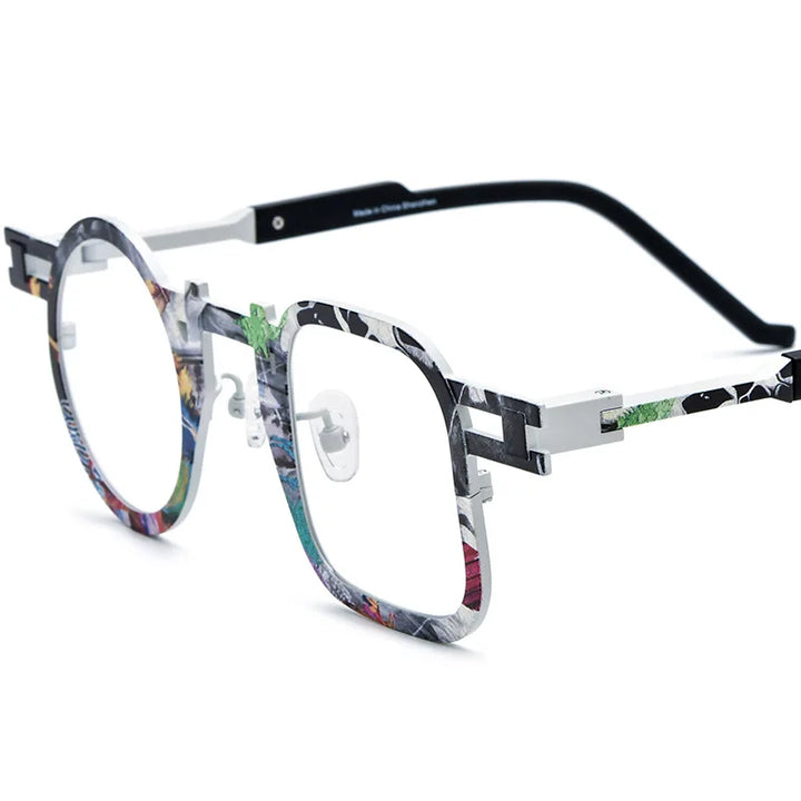 Nobler Unisex Full Rim Round Square Titanium Eyeglasses 185924