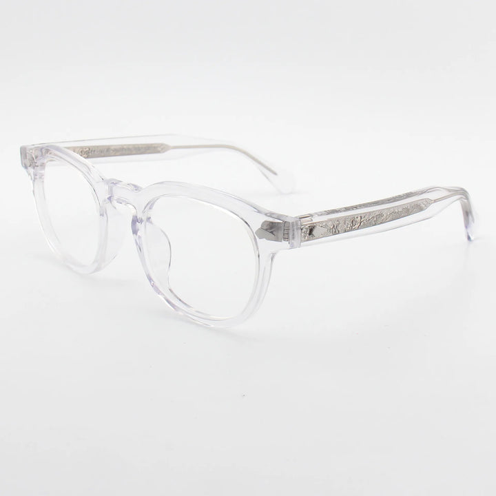 Black Mask Unisex Full Rim Round Square Acetate Eyeglasses 602504