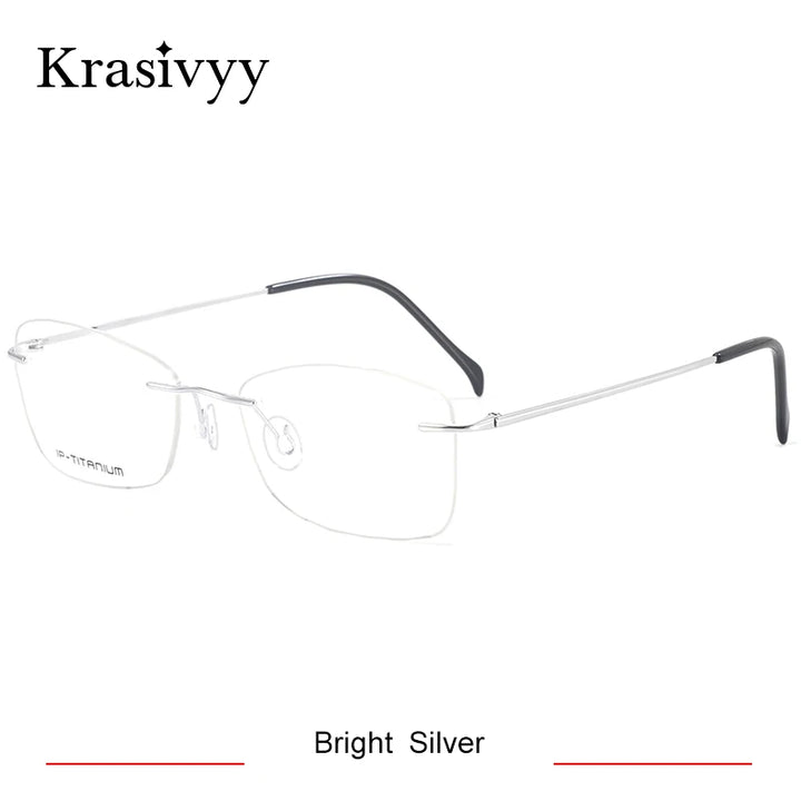 Krasivyy Unisex Rimless Oval Titanium Prescription Eyeglasses KR16022 - view 10