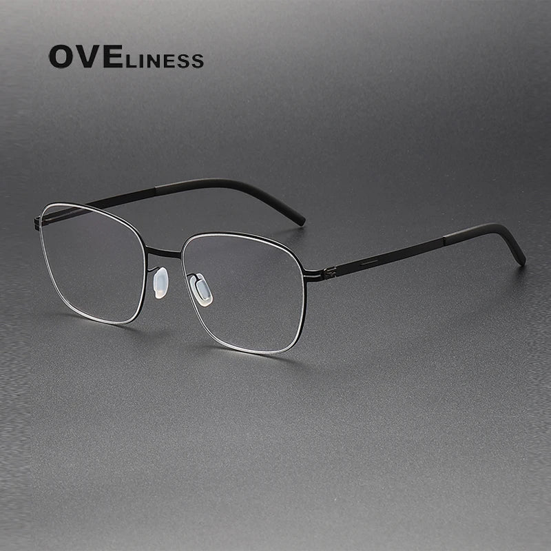 Oveliness Unisex Full Rim Square Titanium Eyeglasses I0201 Full Rim Oveliness   