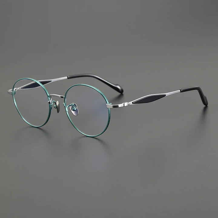 Nobler Unisex Full Rim Round Titanium Acetate Eyeglasses 6058 Full Rim Nobler C3  