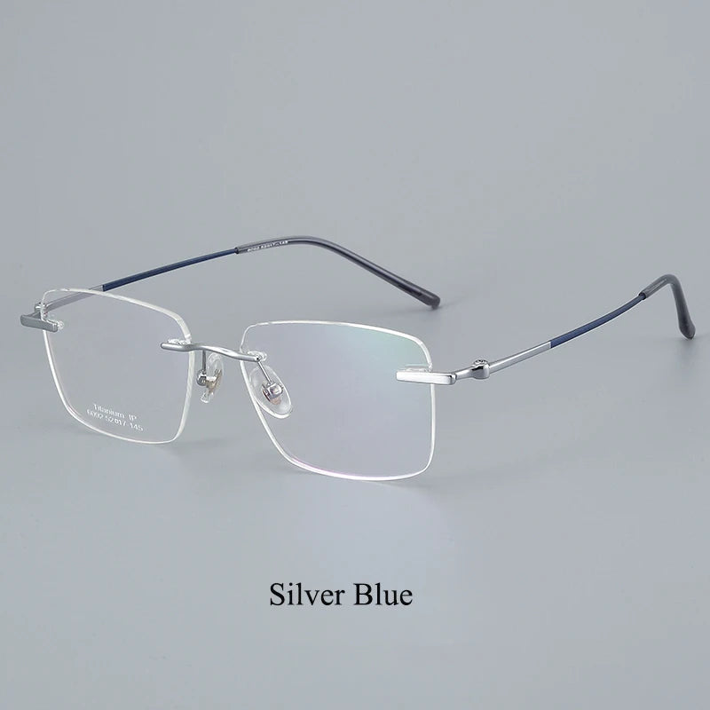 Bclear Women's Rimless Polygon Square Titanium Eyeglasses 60924