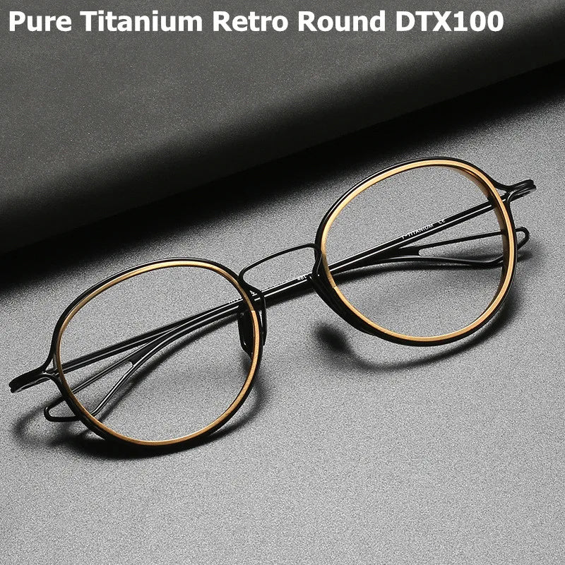 Aimee Unisex Full Rim Oval Round Titanium Eyeglasses 42410 Full Rim Aimee   