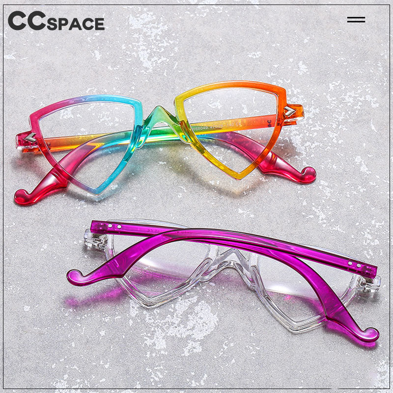 CCspace Women's Full Rim Irregular Triangle Tr 90 Eyeglasses 56405 Full Rim CCspace   