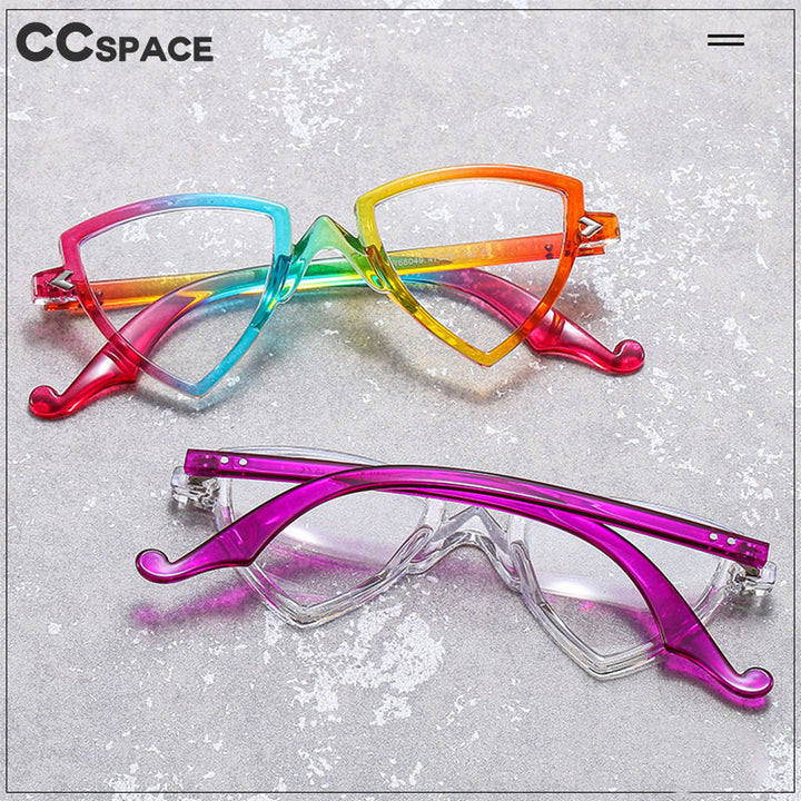 CCSpace Women's Full Rim Irregular Triangle Tr 90 Eyeglasses 56405 Full Rim CCspace   