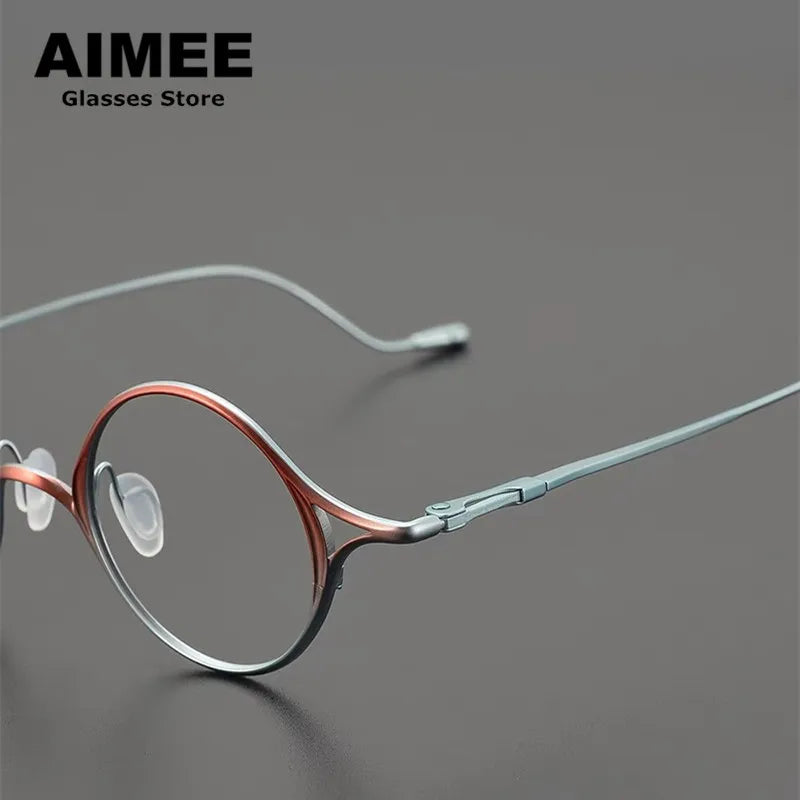 Aimee Unisex Full Rim Round Oval Titanium Eyeglasses 2353 Full Rim Aimee   