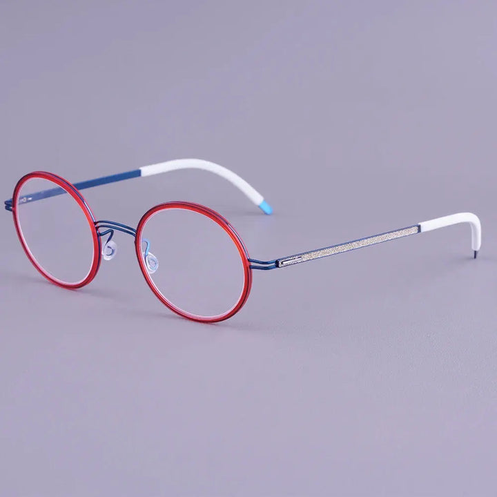 Bobbie 471561 Women’s 136mm Full Rim Round Titanium Frames FuzWeb