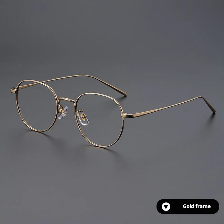 Momoja Unisex Full Rim Oval Round Titanium Eyeglasses 722066