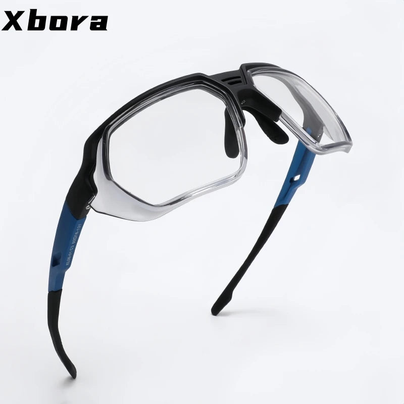 Xbora Unisex Full Rim Polygon Square Tr 90 Tpee Sport Eyeglasses 50601